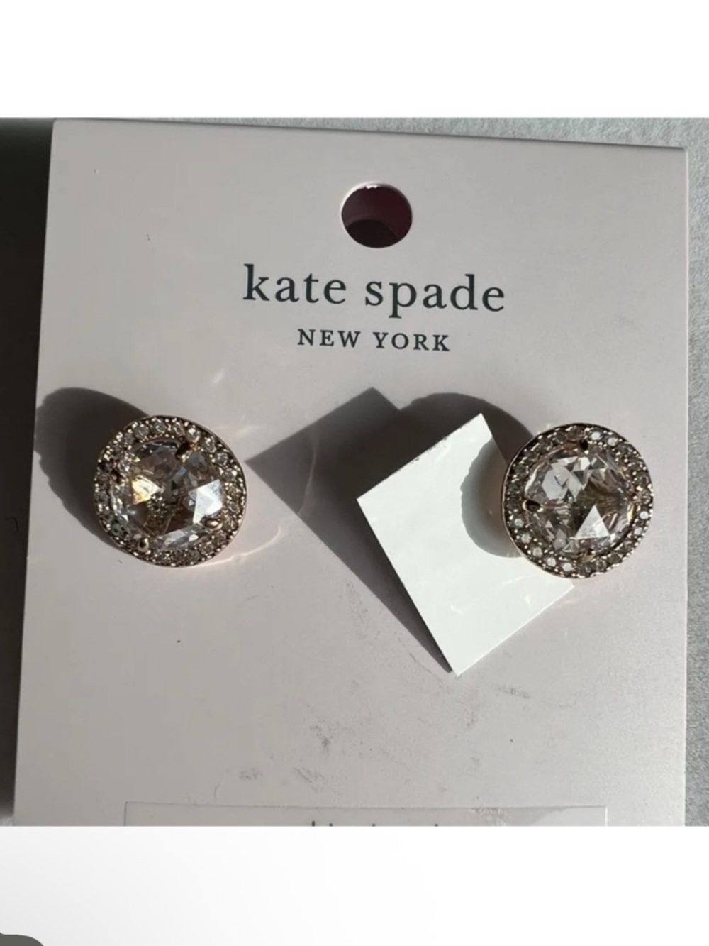 kate spade silver sailors knot earrings with dust bag